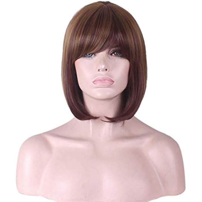 DILLARDS Female Long Hair Brown Yellow Highlights Bobo Hair Sets Wigs Japan And South Korea Wigs - Image 4
